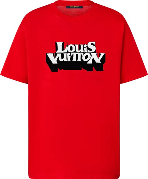 louis vuitton t shirt red writing|louis vuitton men's shirts price.